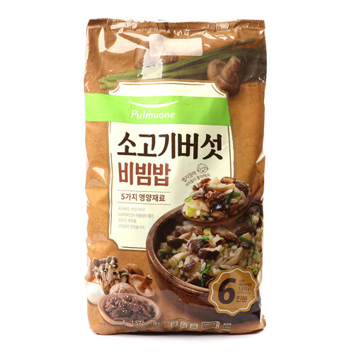 [풀무원] 생가득 소고기버섯 비빔밥 1572g (262g x 6입)