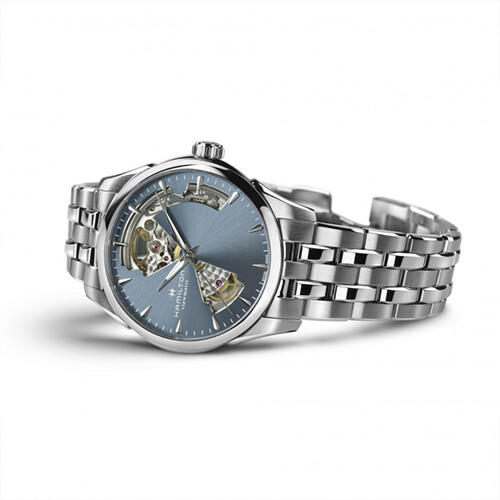 [해밀턴] H32215140 재즈마스터 36mm 아이스 블루 메탈 여성 시계