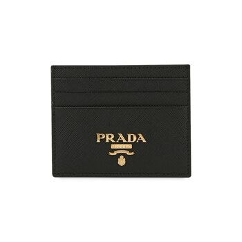 프라다 여성 사피아노 로고 블랙 카드 지갑 1MC025 QWA F0002