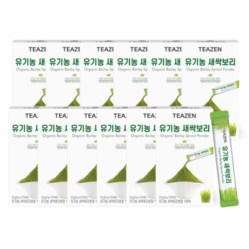티젠 유기농 새싹보리 분말 10스틱X12개(1카톤)