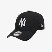 [뉴에라][공용]MLB 뉴욕 양키스 베이직 화이트 온 블랙 볼캡 (12836257)