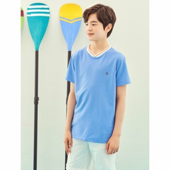 [특가상품][BEANPOLE KIDS] 스카이 블루 피케 라인 라운드 티셔츠 (BI1342U03Q)