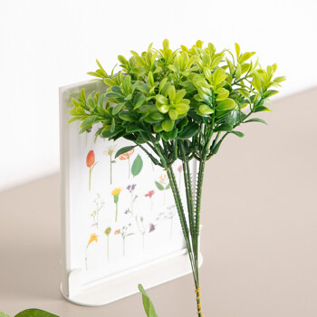그린잎픽(6개입) 23cm 조화 녹색식물 데코 FAIBFT