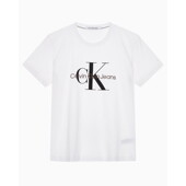[캘빈클라인진][BTS 정국 착장]남성 레귤러핏 모노그램 엠브로이더리 로고 반팔 티셔츠 (J320770-YAF)