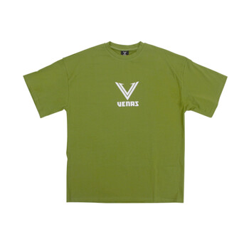 베나스 프론트 포인트 반팔 티셔츠 카키 XL 루즈핏
