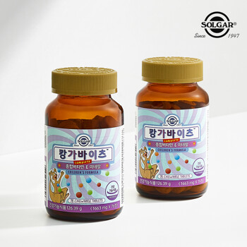 [솔가]캉가바이츠 어린이 종합비타민 미네랄(76츄어블정) x 2병
