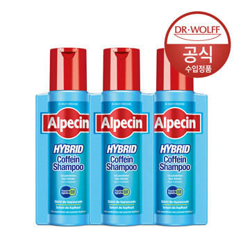 알페신 하이브리드 카페인 샴푸(건성 두피용)250ml x3