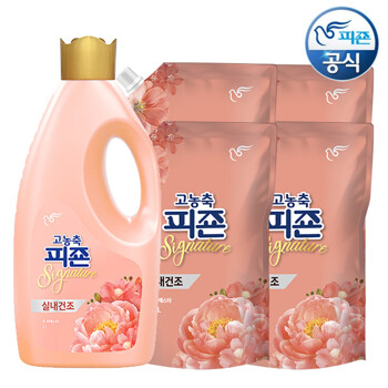 피죤 섬유유연제 시그니처 라피에스타 2L 용기 x 1개+1.6L 리필 x 4개