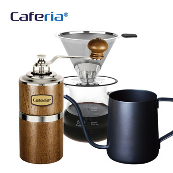 카페리아 핸드드립 홈카페 3종세트(CDG2/CM7/CKPT2) 커피그라인더+드립세트+드립포트[커피용품]