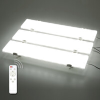 [다빈치LED] 리모컨 밝기조절 LED조명 3분간편교체 LED모듈 국산가정용 공부방 주방등 욕실 침실등기구 (36W형광등3등교체용)/ST-50WT_리모컨디밍