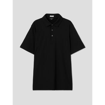 [갤럭시 라이프스타일] 컴포트 스트레치 반팔 칼라넥 티셔츠  블랙 (GC3342M045)