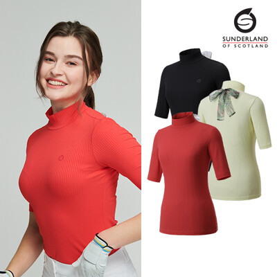 시즌)선덜랜드 여성 골지 터틀넥 티셔츠 - 16122TS61