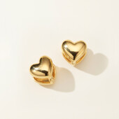 Love me Collection Heart Earrings Gold Large
