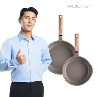 로이첸 IH 건강한팬 세라믹 인덕션 프라이팬 2종세트 (20cm멀티+28cmW)