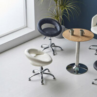 도톰 도넛형 가죽방석 사무실 휴게실 디자인 의자(2색) 패션 암체어 식당용 인테리어