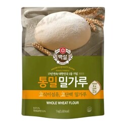 [새벽배송]CJ 백설 통밀밀가루 1kg