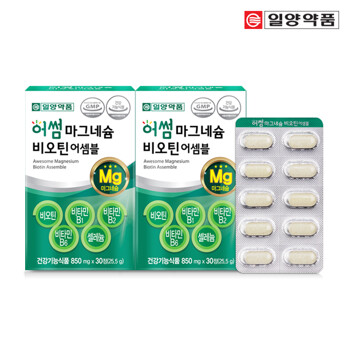 일양약품 산화 마그네슘 비오틴 비타민B 컴플렉스 2박스