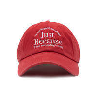 JUST BECAUSE WASHED BALL CAP (RED)