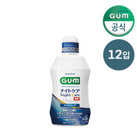 GUM 검 치과 치주질환 임플란트 전용 무알콜 저자극 가글(450ml) 12개
