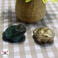 [하이아트]소형 두꺼비 2P 세트 동주물 엔틱 장식품 HDT-554