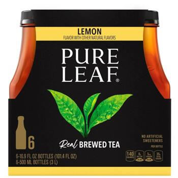 미국 Pure Leaf 퓨어리프 레몬 브루잉 티 500ml 6팩