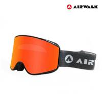 에어워크 스키 보드 고글 안경병용 AW-800 탈부착 블랙 레드렌즈