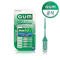 GUM 검 치과 부드러운 일회용 치간칫솔 코스트코 소프트픽 민트 컴포트플렉스(80p) (6705) 1개 