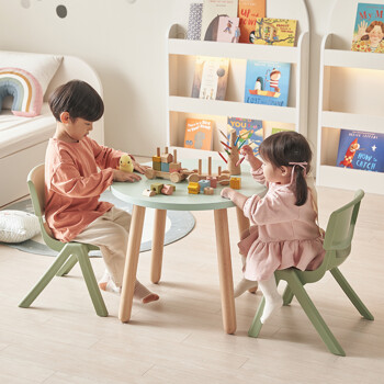 [꿈꾸는요셉]앙팡 600원형 유아동 책상세트(의자2) EFSET3