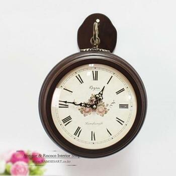 [OF191871]로즈망스 월넛 양면시계