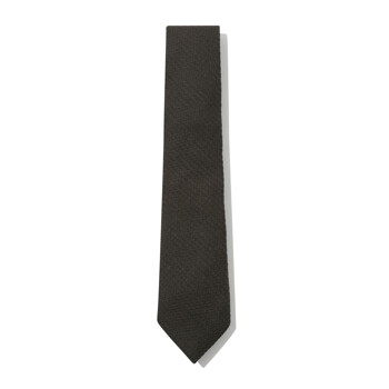 [CUSTOMELLOW] [imported fabric] brown texture tie _CAAIX24002BRX