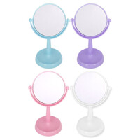 탁상거울3-B(원형플라스틱,회전양면거울) 4컬러(하늘,보라,분홍,흰색)랜덤