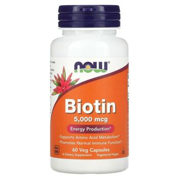 NOW Foods 나우푸드 비오틴 5000mcg Biotin 60캡슐