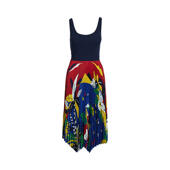 폴로 랄프 로렌 여성 플로럴 하이브리드 스웨터 플리츠 드레스(WMPODRSNFA20615600)