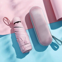 썬캡슐 트렌디한 캡슐 양산 우산 겸용 케이스 포함 휴대용 접이식 미니 암막