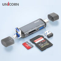 유니콘 OTG멀티카드리더기 A타입/C타입/IOS 8핀 USB3.1포트지원 XC-3000M