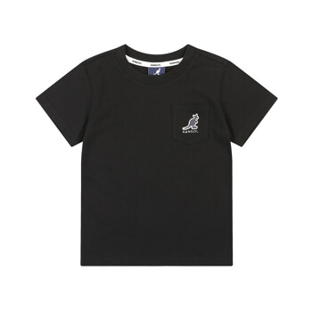 [캉골키즈]AQBCRT04160BK 포켓 로고 숏 슬리브 티셔츠