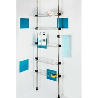 욕실선반 기둥식 스테인레스 600-5단 홈씨스템 화장실 수납 선반