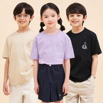 [BEANPOLE KIDS] 24SS 체인자수 베이직 티셔츠 (3종 택1)