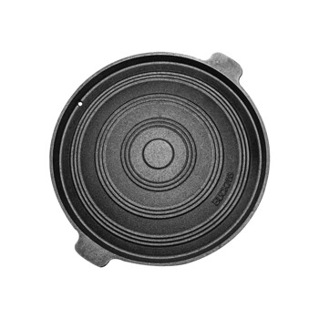 BUCK703 무쇠 솥뚜껑 35cm 캠핑 바베큐그릴 참숯 화로대 불멍 장작 훈제그릴 비비큐 꼬치 토치