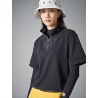 [빈폴골프] [Premium] 여성 와이드 칼라 블루종핏 반소매 티셔츠  블랙 (BJ4342A535)