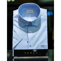 [예작셔츠] 남성 일반핏 스트레치 반팔 남방 와이셔츠 (YJ4MBR209-BL)