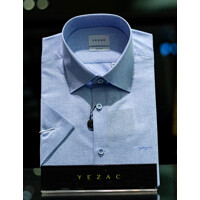 [예작셔츠] 남성 슬림핏 카치온 반팔 남방 와이셔츠 (YJ4MBS257-BL)