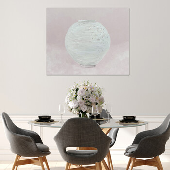 이사선물 풍수에 좋은 달항아리 미술작품 서양화 인테리어그림 (70x70cm)