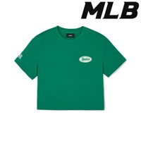 [MLB]여성 바시티 크롭 슬림핏 반팔 티셔츠 3FTSV1843 50GNP