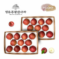  청송 주왕산 착한(보조개)사과(중대과) 3kg2박스(6kg) 부사(미시마품종)