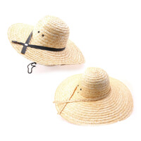 [디꾸보]여름 베이직 턱끈 밀짚 모자 H-CR430