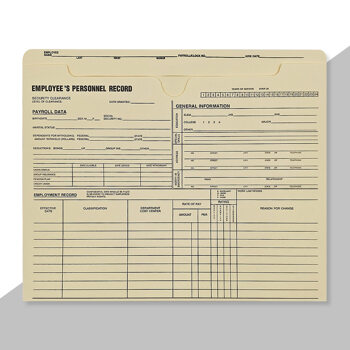 빈티지 인사기록카드 서류봉투 파일
