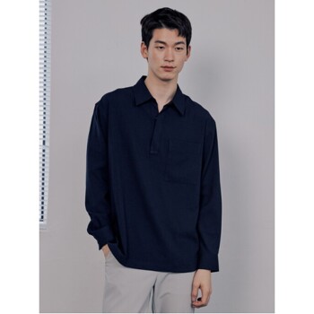 프로젝트엠 남성 봄 여름 루즈핏 풀오버 포켓 셔츠 남방 EPE2WC1333
