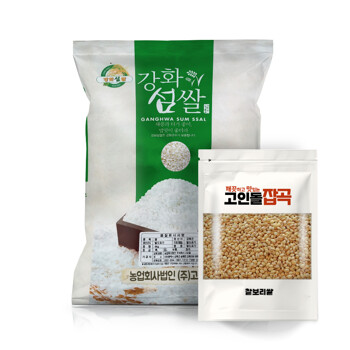 고인돌 쌀4kg 강화섬쌀 백미 찰보리200g 증정