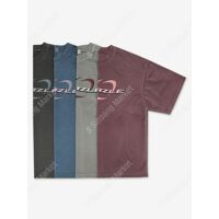 NWW 피그먼트반팔티 커플 아자 워셔블 유브이 차단 코튼 기능성 로고 루즈핏 반팔 티셔츠